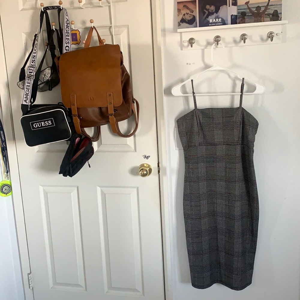 Vibe sportswear fitted plaid dress